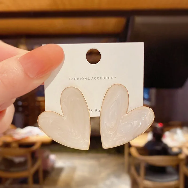

Exaggerated Love Heart Shape Ear Studs Trendy Ear Jewelry