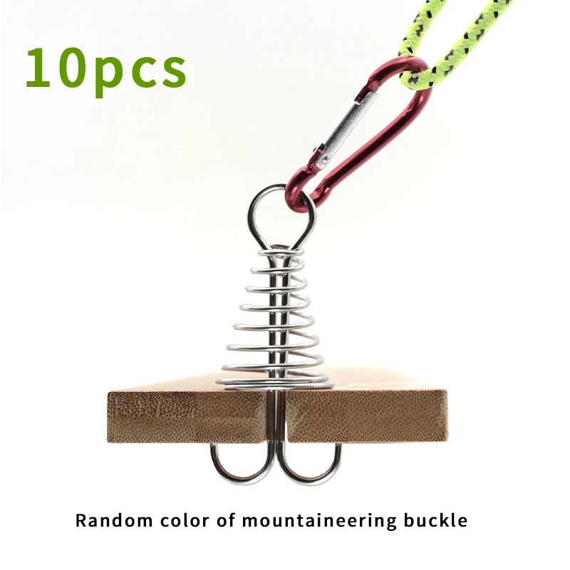 Спиральная форма пружина осьминога колода колышки с карабины прочный веревка