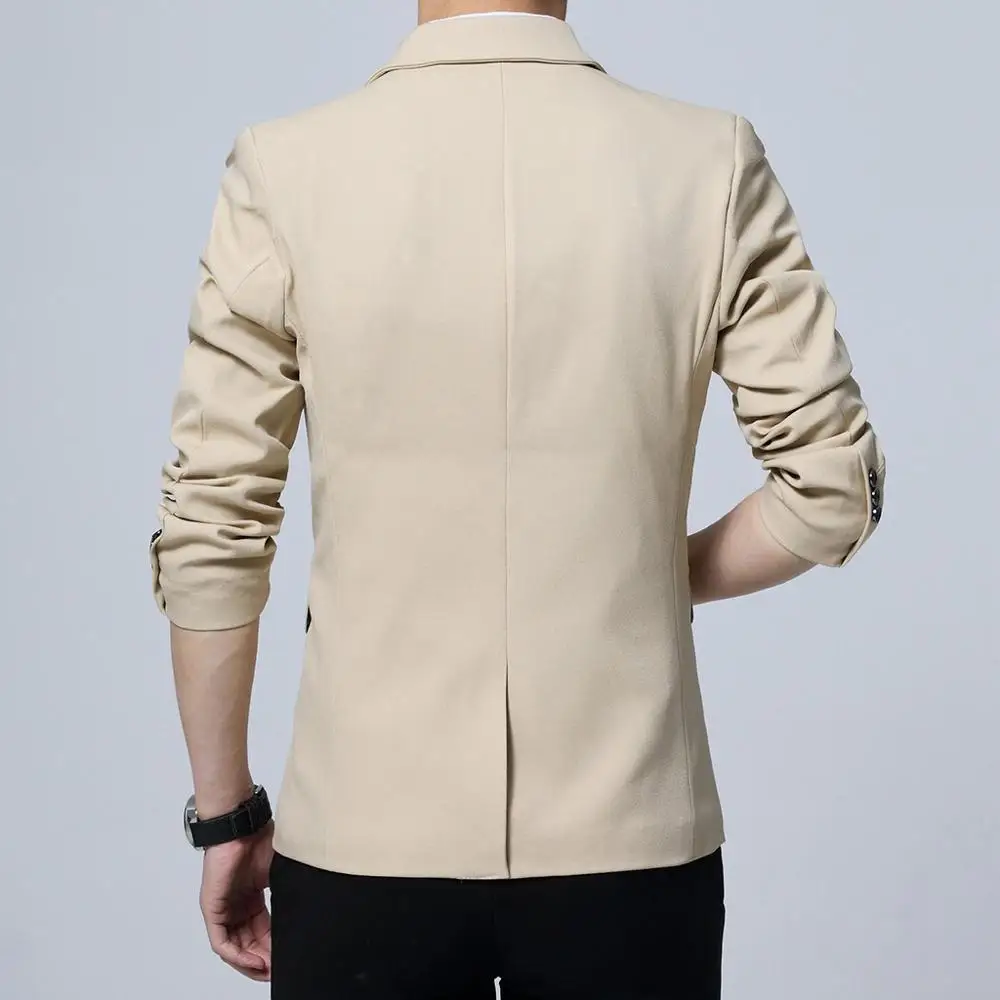 2019 новый модный мужской тонкий осенний костюм Блейзер формальный деловой