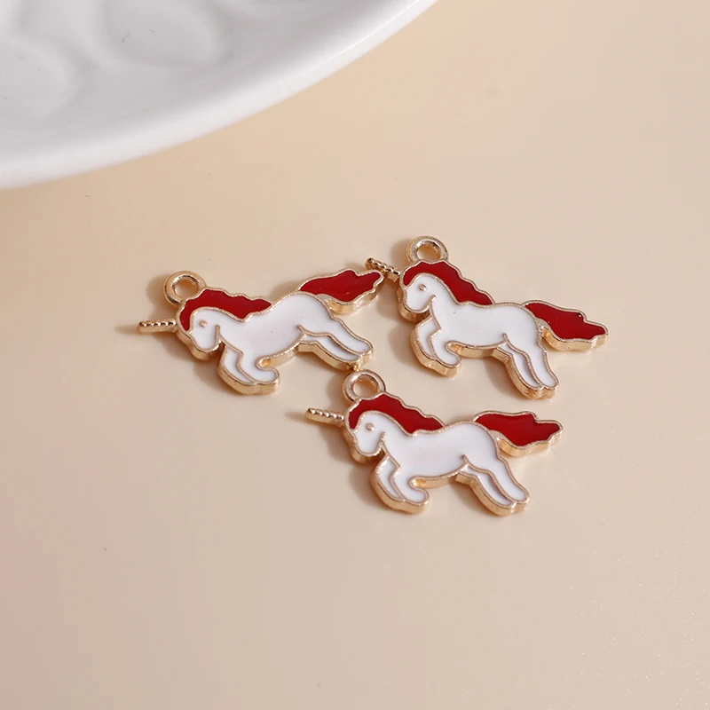 10 шт. эмалевые Подвески в виде единорога 20 х17 мм | Украшения и аксессуары