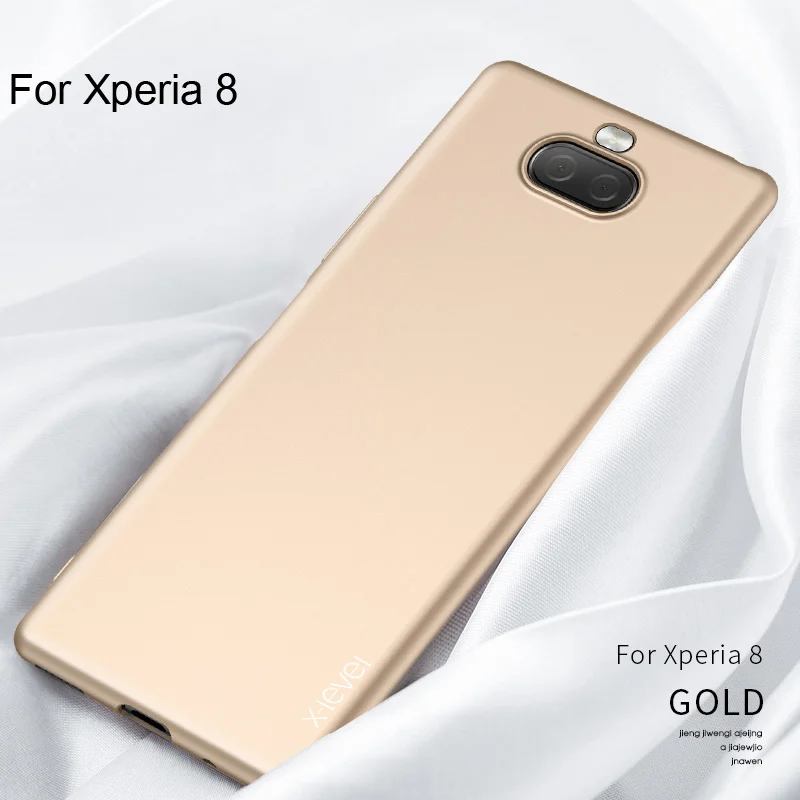 X-Level Мягкий силиконовый чехол для sony Xperia 1 5 X Level Ультратонкий матовый ТПУ защитный чехол для Xperia 8 - Цвет: Gold