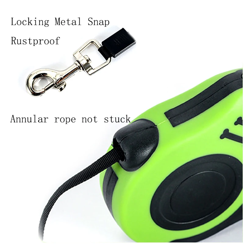 Поводок для кошек 3/5 м выдвижной прочный гибкий мелких и средних домашних