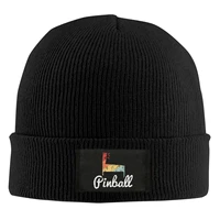 vintage pinball machine beanie hats for men women with designs winter slouchy knit skull cap