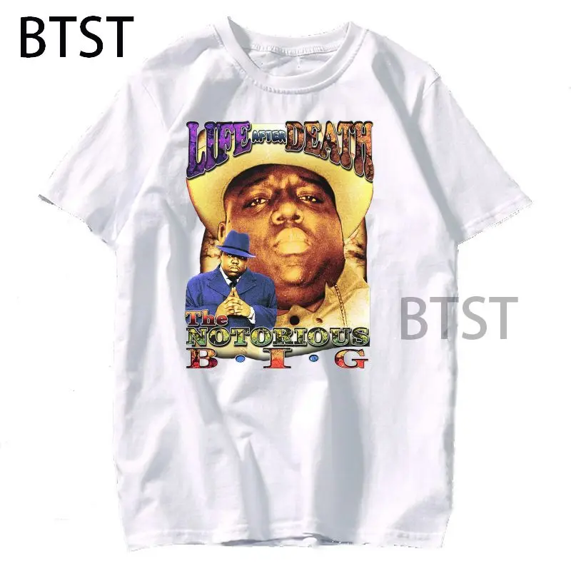 

Notorious Big новые модные летние пары в стиле «хип-хоп» модная футболка для мужчин/Женская Повседневная футболка с принтом для мужчин высокого к...
