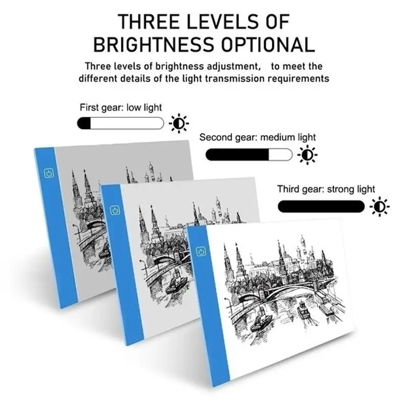 1 шт. A5 USB питание ультра-тонкий светодиодный доска для рисования Aritist тату