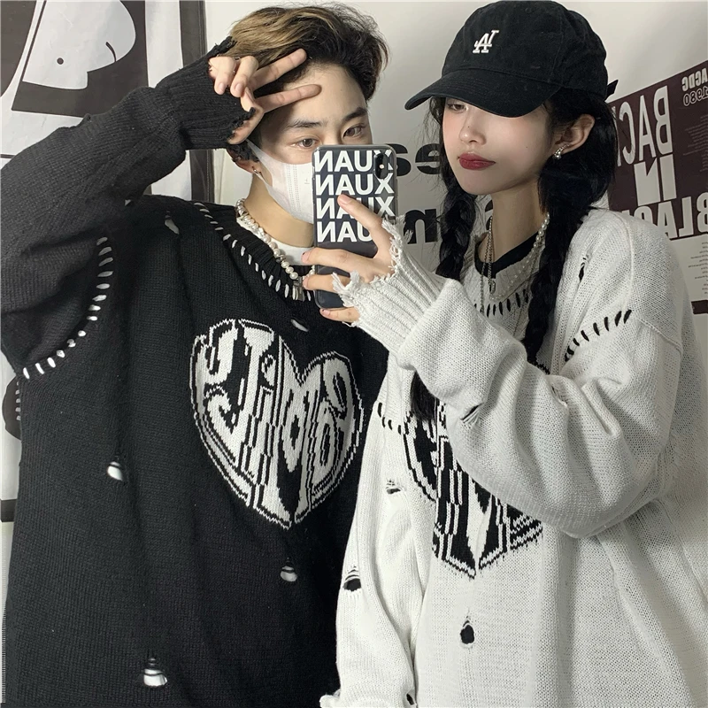 Женская одежда Harajpoo вязаный жаккардовый свитер в стиле Харадзюку Осень-зима