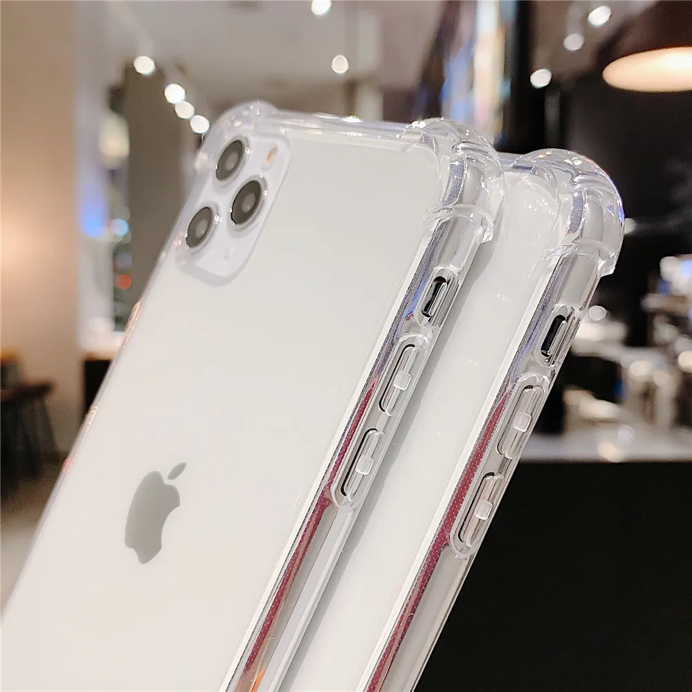 KJOEW Transparent Shockproof Frame Case For iPhone 11 Pro Max XR XS 6 6S 7 8 Plus X Full Body Soft TPU Phone Back Cover | Мобильные