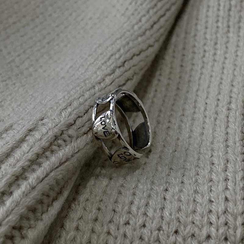 Женское Двухслойное кольцо серебро 100% пробы | Украшения и аксессуары