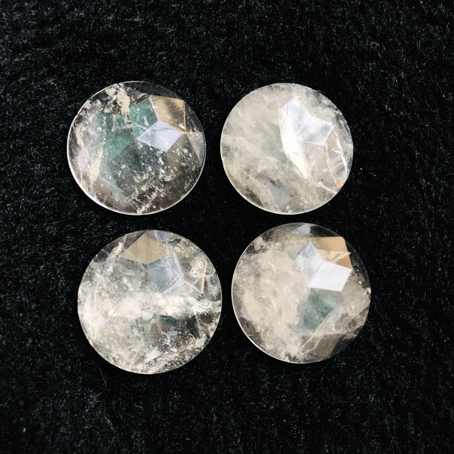 Акция! 1 шт. 100% натуральный прозрачный кварц Хрустальная бусина кабошон 29 мм