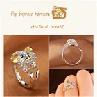 Женское кольцо с кристаллами Milangirl, роскошное блестящее кольцо с животными, кроликсвиньядраконлошадьобезьяназмеяовцатигрсобакакрыса
