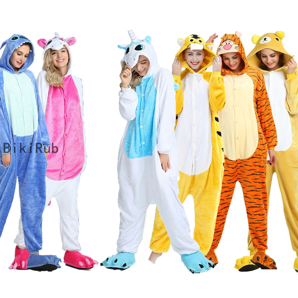 Женские комбинезоны в виде единорога унисекс осенне-зимняя семейная детская