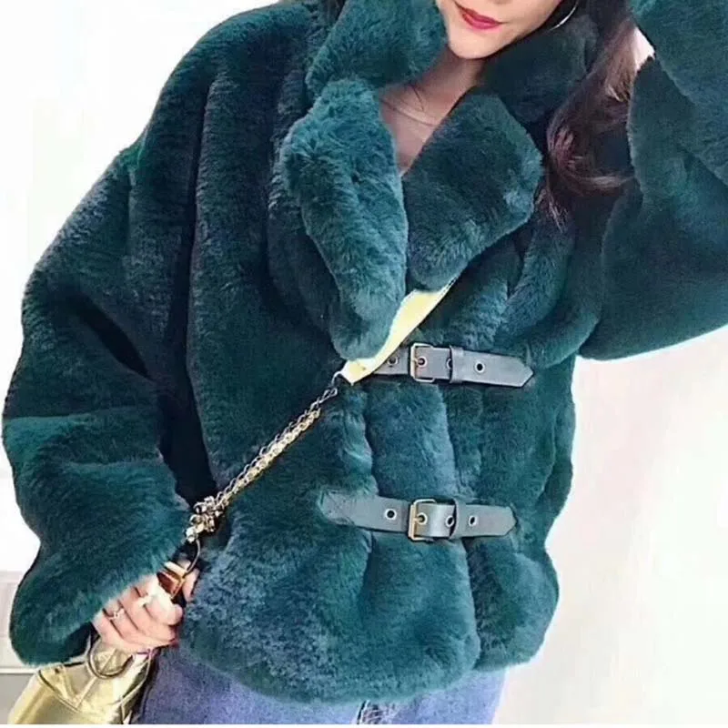 Шуба из искусственного меха для женщин шуба высококачественного новинка зимы 2021