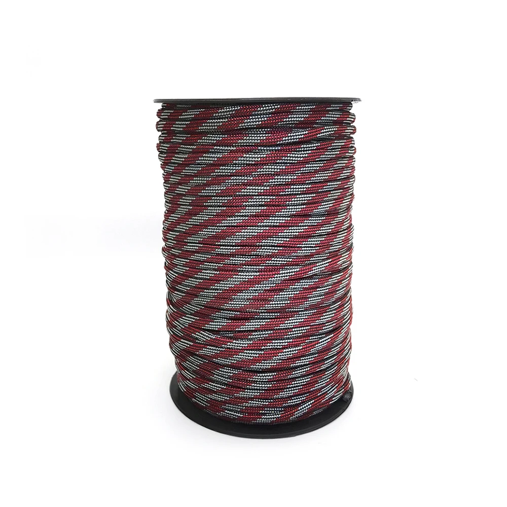 100M 550 Military Standard 7-Core Paracord Rope 4mm Outdoor Camouflage Parachute Cord Survival Umbrella Tent Lanyard Strap - купить по