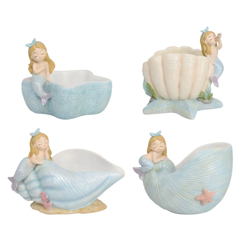 

Succulent Plant Pot Mermaid Durable Planter Pots for Windowsill Gardens