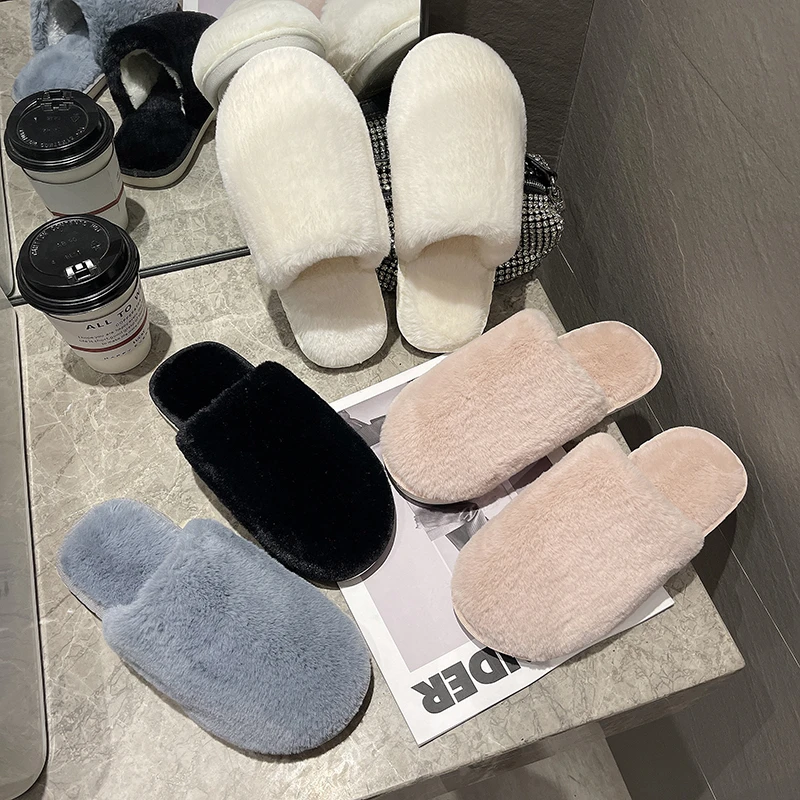 

Winter Warm Slippers Women Cute Home Slippers Lovely Animal Styling Flat Shoes Indoor House Shoes Pink Shoes Female Footwear