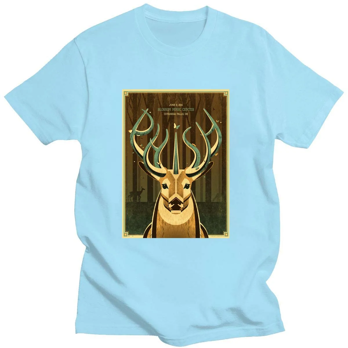 

2021 New Summer Hot Sale Single Product Fawn Harajuku Neutral T-Shirt 3D Printed Cotton Round Neck Top Daily Loose Clothing