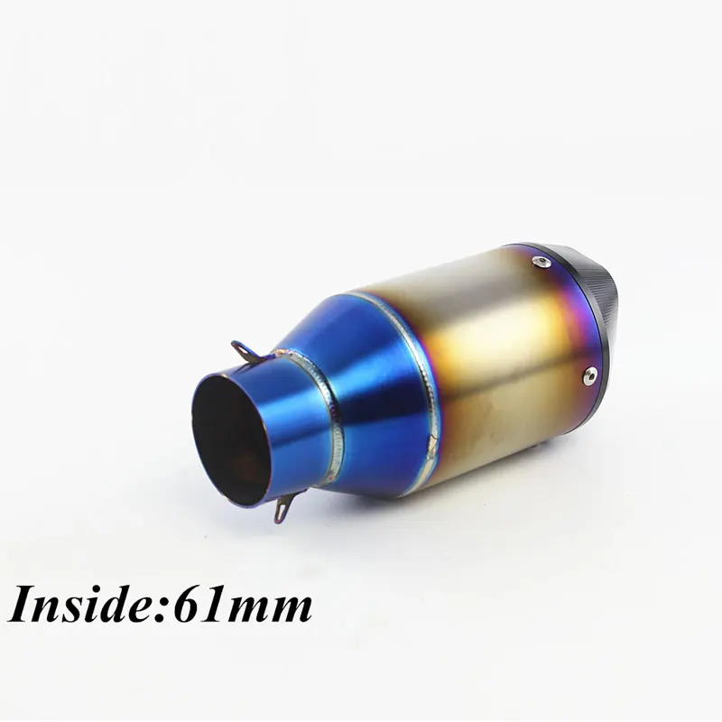 Akrapovic Мотоцикл выхлопная труба мото глушитель гоночная скутер 61 мм Универсальный