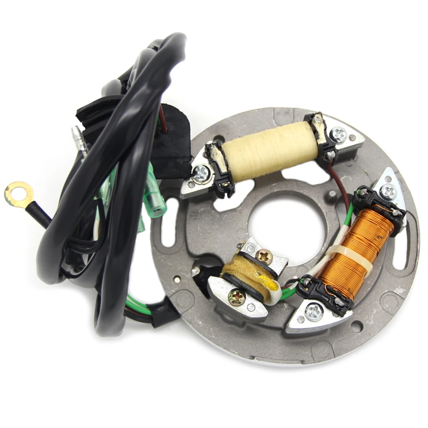 Фото Катушка статора магнето зажигания мотоцикла для Yamaha WR650 WRA650 WRA700 WRB650T WRB700S катушка генератора статора двигателя 6M6-85560-00 №1