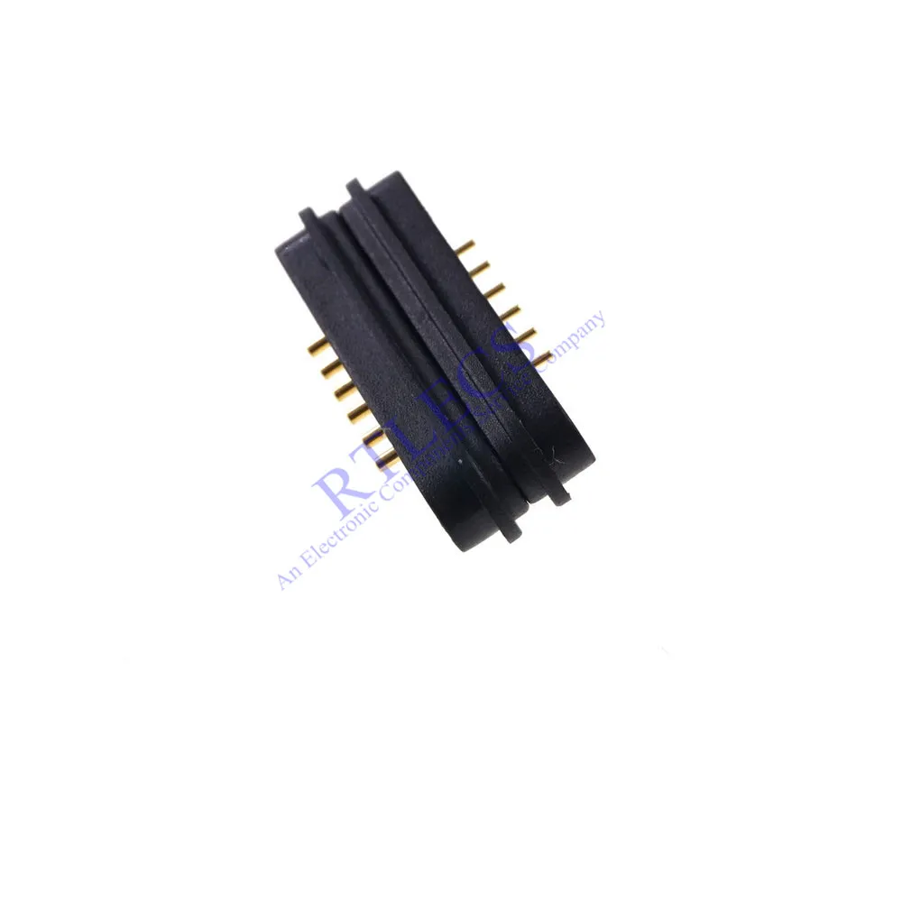 

1 Pair 3A Magnetic Pogo Pin Connector 6 Positions Pitch 2.2 MM Spring Loaded Header Contact Strip Power Charge Data Transfer