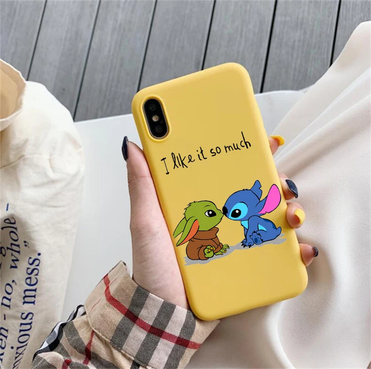 Baby yoda meme милый мягкий силиконовый цветной чехол для телефона для iPhone 6S 7 8 6plus 7 plus 8plus XR XS XSMAX 11 Pro