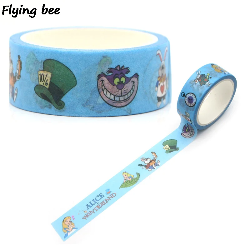 Flyingbee 15 мм X 5 м мультфильм милые дети Васи клейкие ленты бумага DIY декоративные клейкие ленты для девочек маскировки Ленточные принадлежности X0272