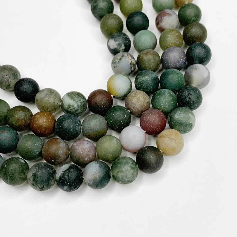 Акция натуральный матовый польский круглый индийский агат разделитель