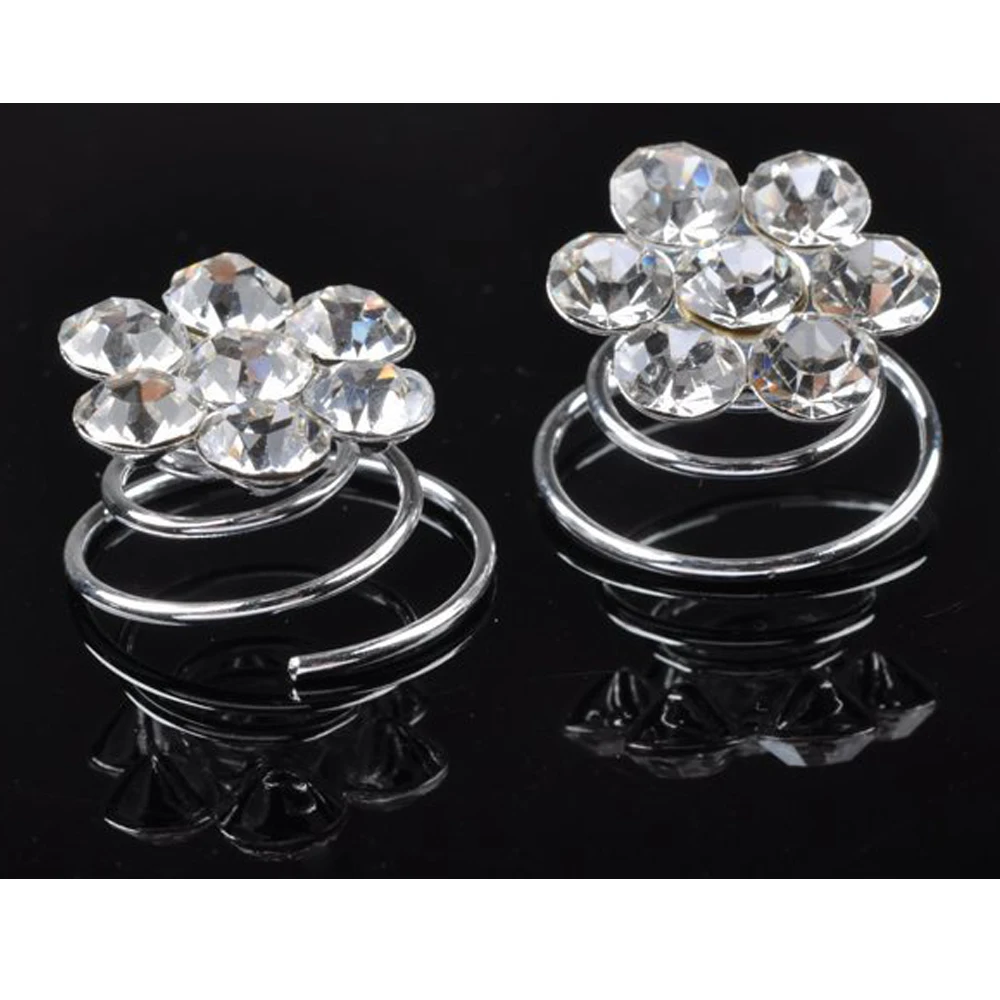 200 шт. модные хрустальные цветы шпильки для волос свадебные заколки украшения