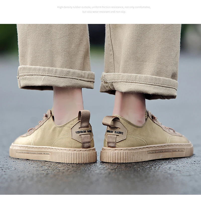 Мужская повседневная парусиновая обувь TaoBo осенняя дышащая с низким верхом в