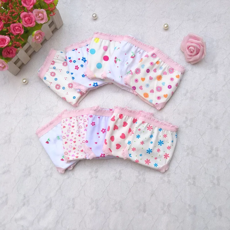4 шт./лот Нижнее белье для девочек Трусики с рюшами маленьких шорты младенцев