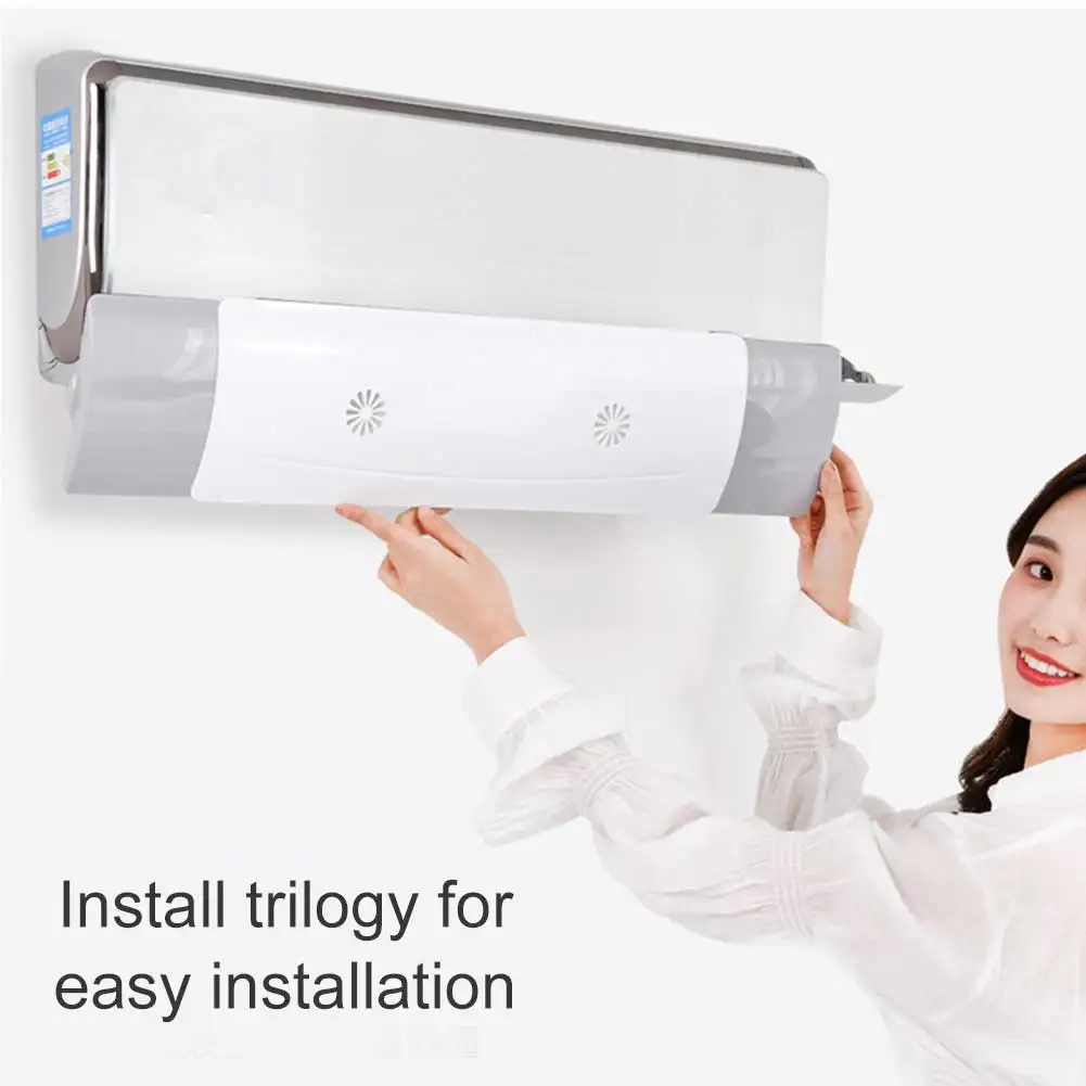 Регулируемый телескопический дефлектор кондиционера ветровой щит анти-прямой