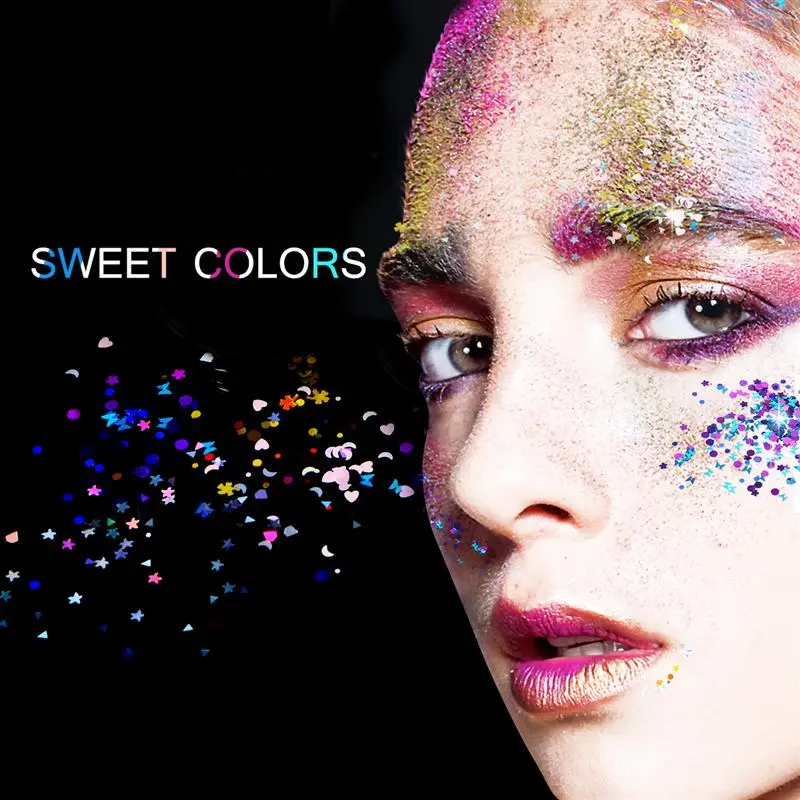 PIXNOR 4 цвета блестящая пудра крупные блестки косметика блестящие украшения для