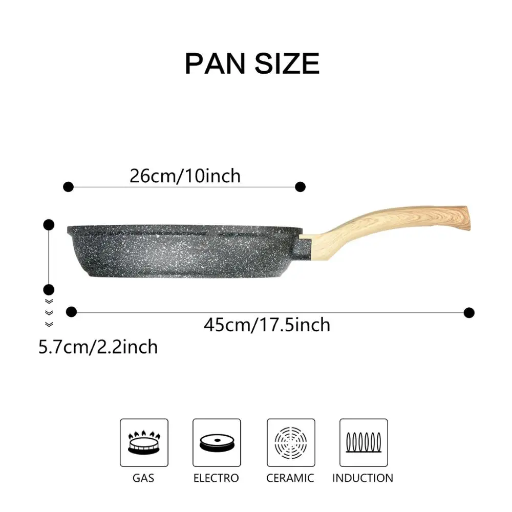 Антипригарные сковороды Fissman индукционная плита из литого алюминия с мраморным