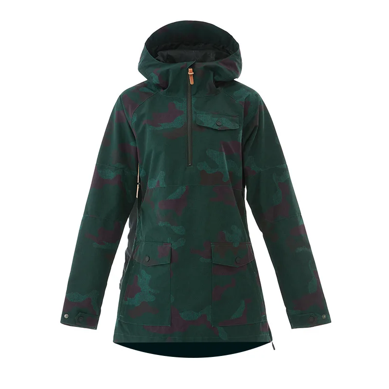 Зимняя женская брендовая высокое качество Лыжная куртка с капюшоном класса люкс