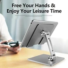 Подставка для планшета, алюминиевая регулируемая настольная Складная подставка для iPad Pro 12,9 11 10,2 Air Mini 2020 Samsung Xiaomi Huawei