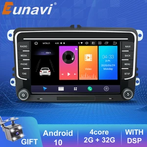 Автомагнитола Eunavi 2DIN, мультимедийный плеер на Android для Volkswagen VW Passat Polo golf4 Touran Jetta Tiguan Magotan Seat Auto Audio