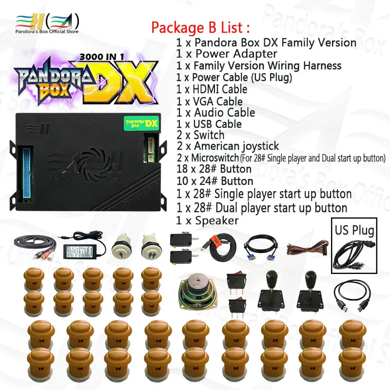 Pandora box DX 3000 в 1 Diy usb джойстик аркадная кнопка переключатель аркадный кнопки