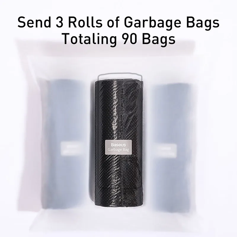 

Baseus Car Storage Baskets Car Seat Back Organizer PU Leather Backseat with Garbage Bag Car Organizer Interior Accessories