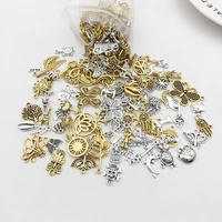 30pcs mixed vintage metal animal birds charms beads diy bracelet pendant neacklace accessories for making findings jewelry
