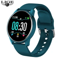lige smart watch blood pressure sleep monitor fitness watch waterproof bluetooth weather reminder full screen touch smart watch
