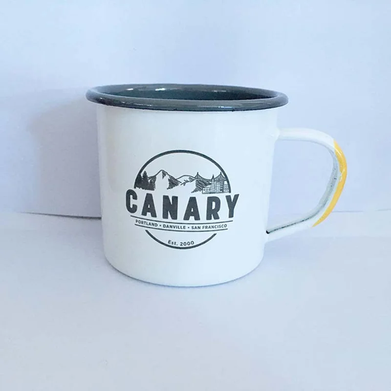 Эмалированная чашка из нержавеющей стали креативная кофейная для офиса