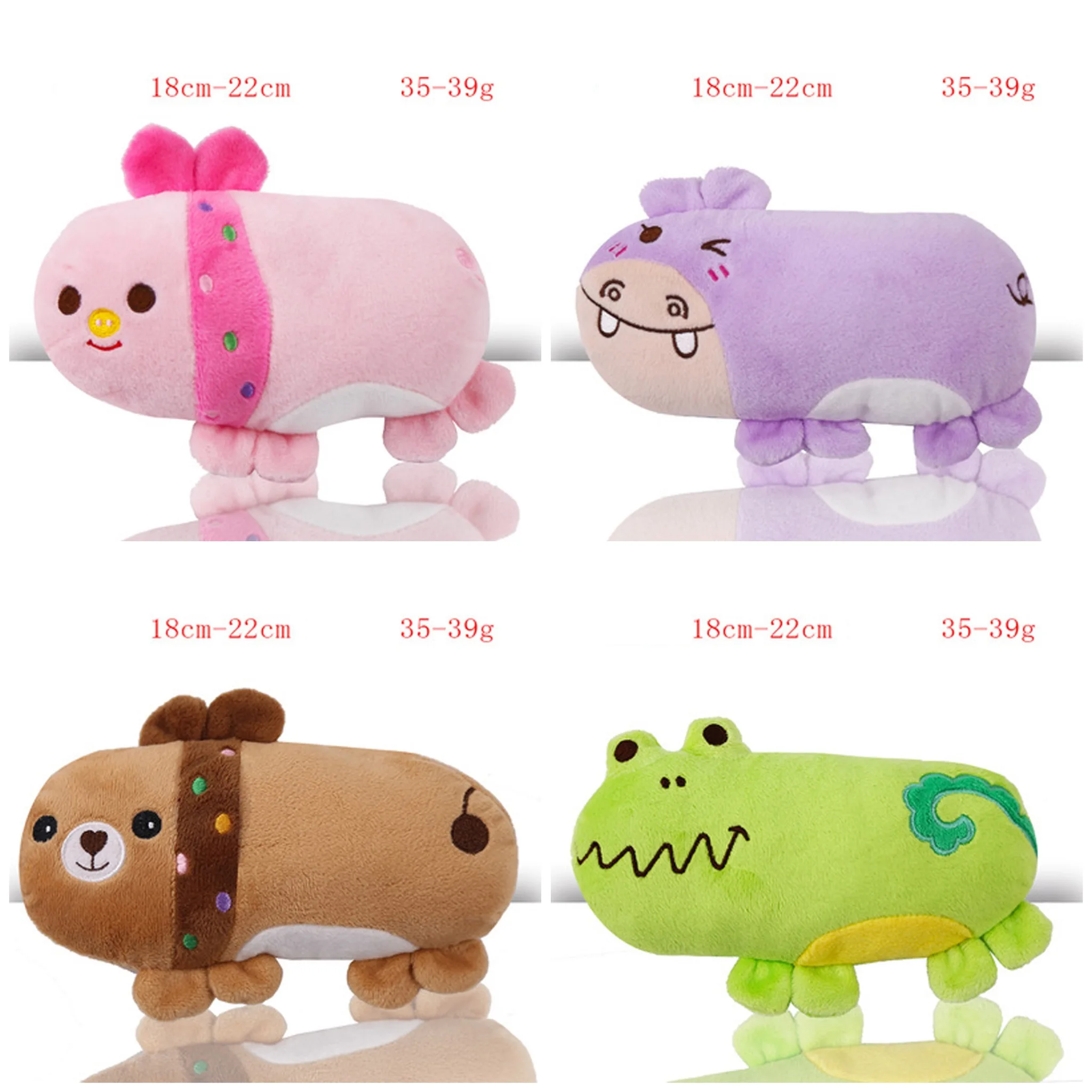 

1PC Cute Squeaky Dog Toys Plush Sound Stuffed Pet Toys Cartoon Pig Four Color Fat Animal Pillow Plush Pets Dog Toy Pet Supplies