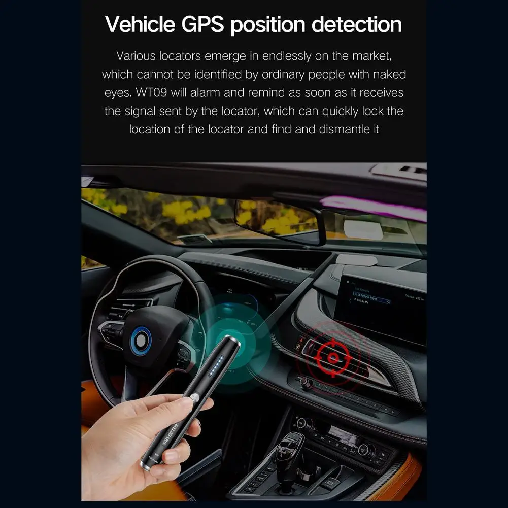 

RF Signal Finder Wireless Camera Mini Bug Detector Gadget Hidden Blocker Locator Anti Infrared Pinhole Cam/GSM/GPS Wiretap W8B9