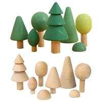 7 pcs wooden tree shape blcoks sorting stacking educational preschool learning toys set for kids 3 years old