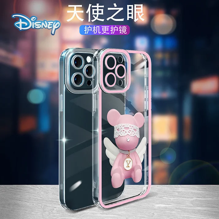 

Disney Cartoon Phone Case for iPhone 13 13Pro 12 12Pro 11 Pro X XS Max XR 7 8 Plus SE Kawaii Transparent Protective Back Cover