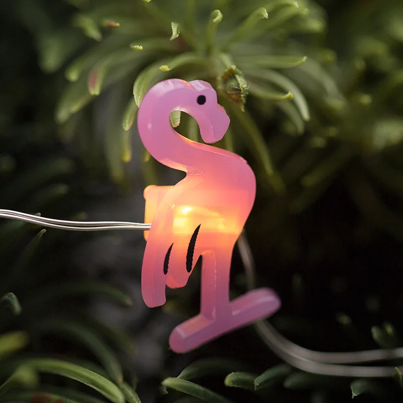

Fairy Lights Flamingo Modeling Lighting Chain Copper Wire Lamp Decoration Room Layout String Lights Hanukkah Led String Garden
