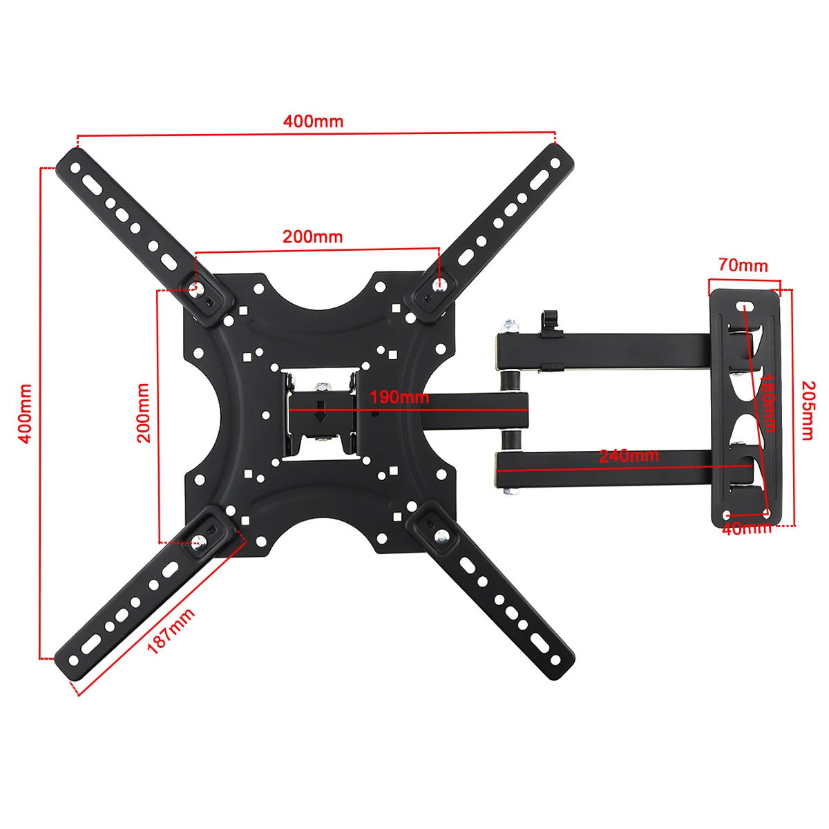 Регулируемый настенный кронштейн для телевизора из матового материала 22 кг
