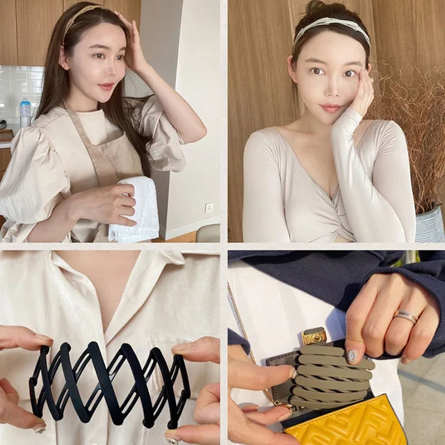 

Telescopic Headband Portable Folding Hairpin Women Magic Headband Hair Hole With Tooth Non-slip Hair Claw Hair Accessories