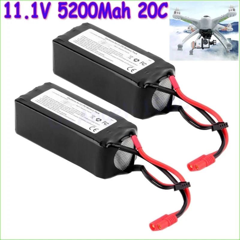 

1/2Pcs Lipo Battery 11.1V 5200Mah 3S 30C For Walkera QR X350 PRO RC Drone Quadcopter Helicopter Toy Parts Original