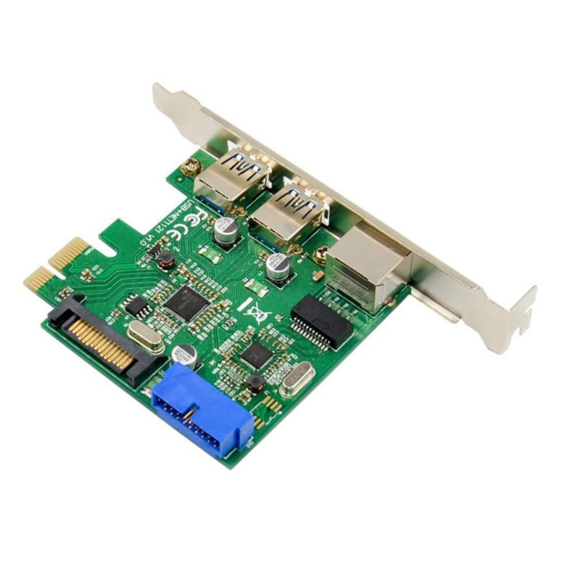 PCI E SuperSpeed USB 3 0 + гигабит RJ45 LAN сетевая карта управления двойной чип