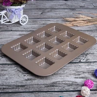 factory direct sales fashion 12 hole lace square box cake mold non stick coating diy cake mold oven